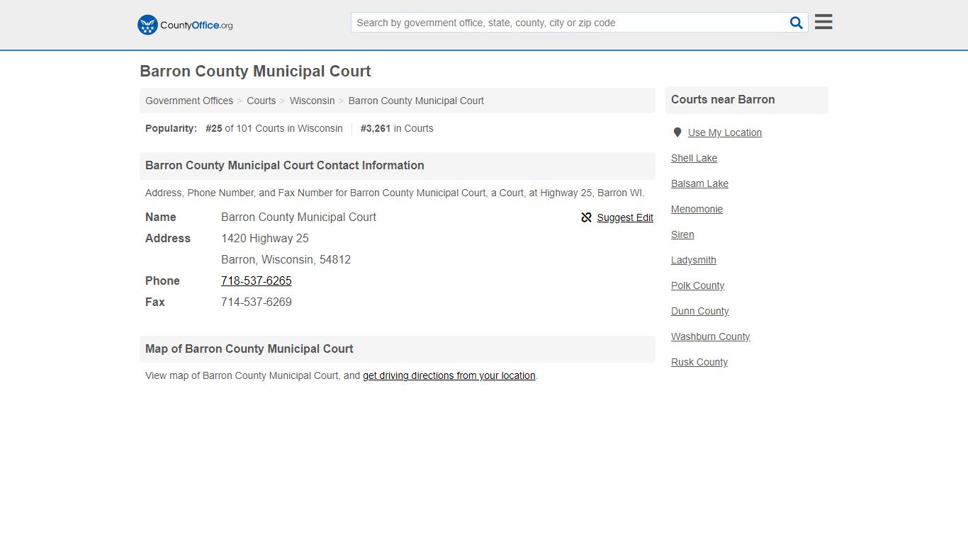Barron County Municipal Court